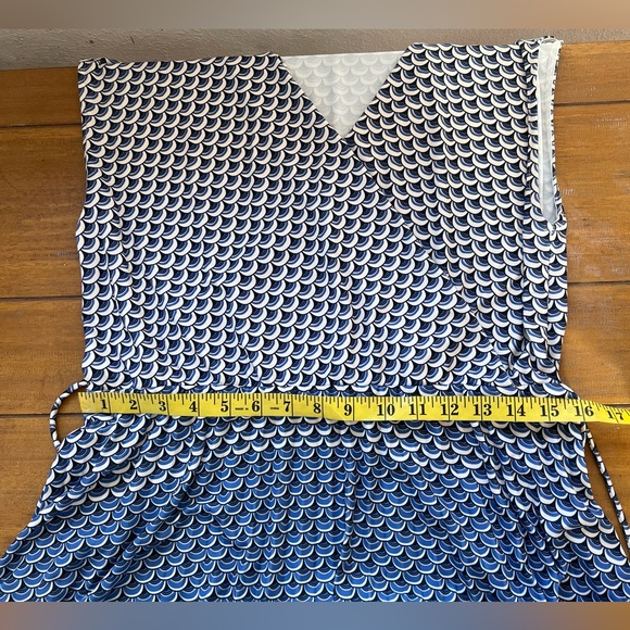 Ted Baker Leilann Masquerade Pleated Midi Dress Faux Wrap Geometric Pattern - Picture 11 of 15